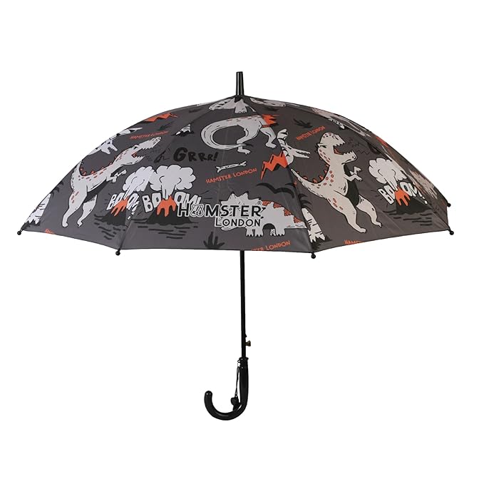HAMSTER LONDON Dyno Amigoes Children's Dinosaur Umbrella/Animal Umbrella, Dino Umbrella/Umbrella for Kids/Jungle Theme Umbrella/Animal Umbrella for Children